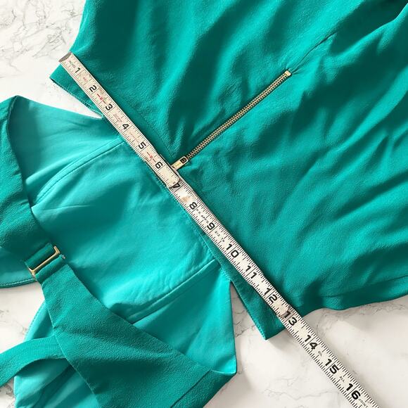 NBD X Naven Twins Teal Mini Cut Out‎ Open Back Dress Women's Size Small - Picture 12 of 15
